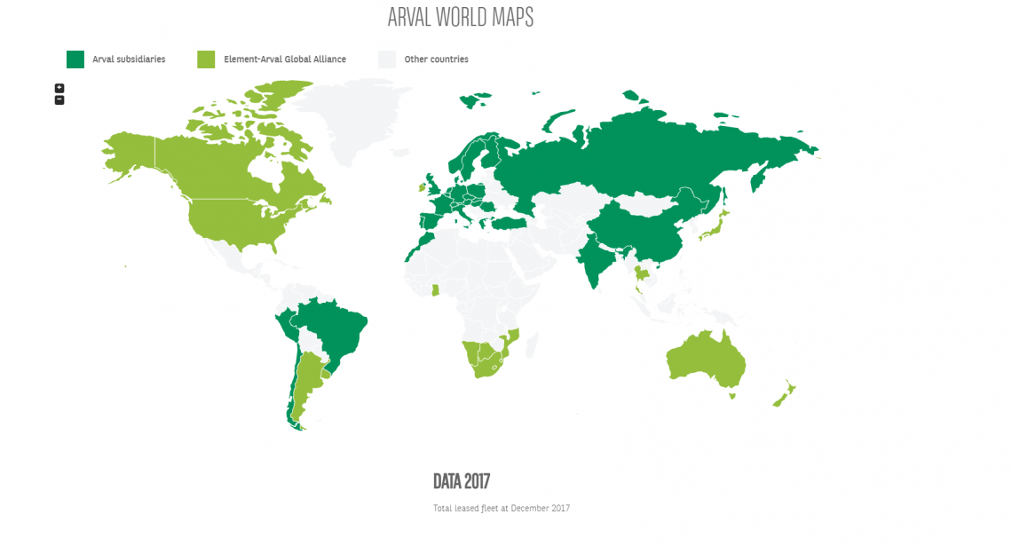 Arval présence mondiale