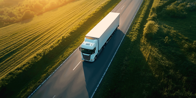 truck on road