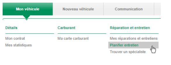 My Arval planifier entretien